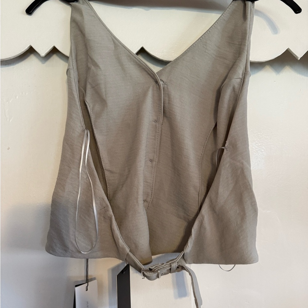 Women’s JLUXLABEL Gray Halter Vest and Wide Leg Set - Picture 3 of 5